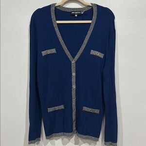 Karl Lagerfeld Women’s Blue Cardigan Sweater